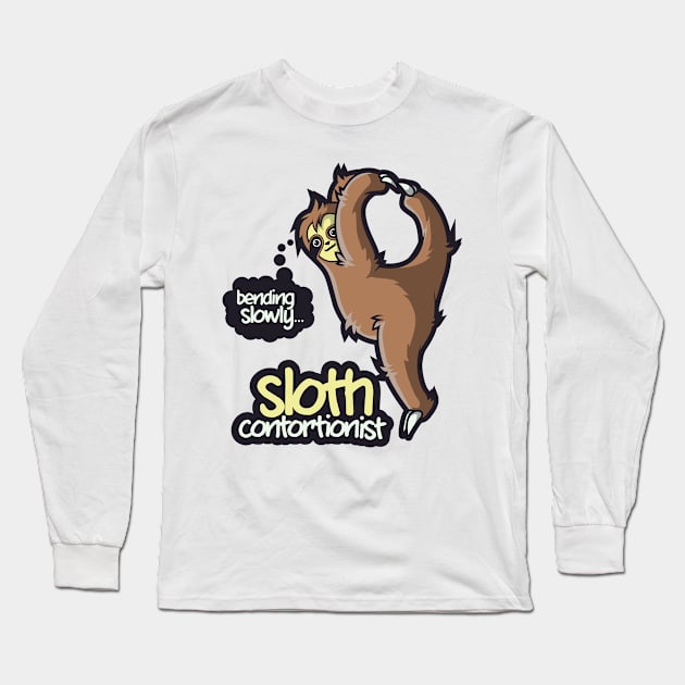Sloth Shirt Kids - Acrobat Shirt Yoga Gymnast Tumbler Long Sleeve T-Shirt by TellingTales